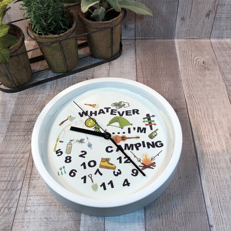 Camping clock Crazy Whatever camping clock. Best camping RV Etsy