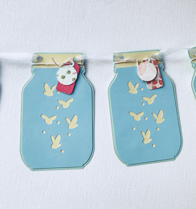 firefly banner Mason jar banner bridal shower pastel banner