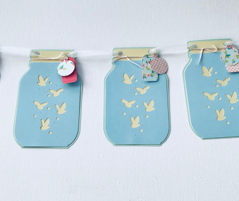 firefly banner Mason jar banner bridal shower pastel banner