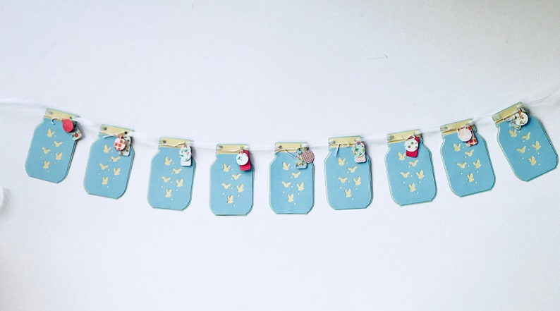 firefly banner Mason jar banner bridal shower pastel banner
