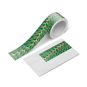 Leaf Washi Tape | Plakboek Washi Tape | Goudfolie Washi | Kerst Washi | Journal Washi Tape | Esthetische Tape | Dek de Hallen Washi