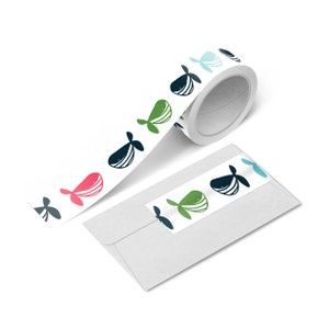 Whale Washi Tape | Scrapbook Washi Tape | Sea Life Washi | Fish Washi | Journal Washi Tape | Aesthetic Tape | Ocean Washi | Rainbow Tape