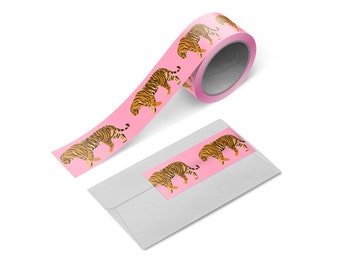 Tiger Washi Tape | Jungle Craft Tape | Hand Drawn Animal | Wild Side | Scrapbook Tape | Journal Tape | Masking Tape | Japanese Tape | Roar