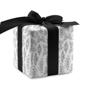 Front Porch Wrapping Paper | Floral Wrap | Gift Wrap | Butterfly Wrapping Paper | Wrapping Sheets | Insect Gift Wrap | Pattern Wrapping