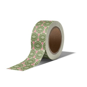 Good Vibes Washi Tape | Garden Masking Tape | 2.5 inch washi tape | Wide Tape | Green Washi | Scrapbook | Journal | Japanese Tape