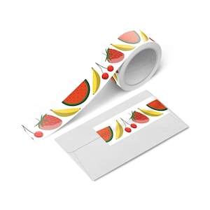 Obst Washi Tape | Scrapbook Washi Tape | Erdbeer Washi | Banane Washi | Tagebuch Washi Tape | Ästhetisches Tape | Wassermelone Washi |