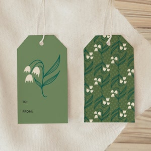 Tag do presente da flor | Presentear | Envolvimento | Etiqueta de flor | Buquê de presente | Presentes embrulhados | Etiqueta com barbante | Etiqueta de papel | Acessórios para presentes