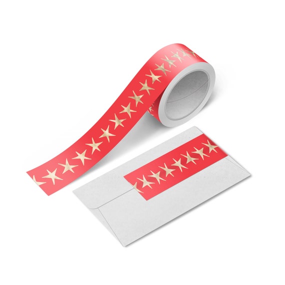 Foil Washi Tape - Red/Stars - out of stock