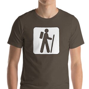 Hiking Shirt, Hiking Gift, Men&#39;s T-Shirt, Hiking Tshirt, Hiker Gift, Backpacking Shirt, Trail Hiking Sign, Hiking Trail Symbol, Outdoors Tee