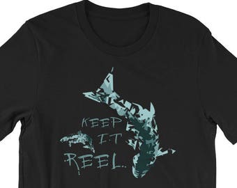 ISOLA di Pesca Pesce ALBERO Mulinello canna pesca Pesca Sportiva Divertente Compleanno T-shirt
