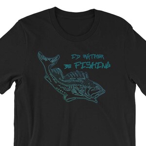 I'd Rather Be Fishing, Fishing Shirts for Men, Lucky Fishing Shirt,  Angler, Outdoors, Sportsman Gift, Fishing Gifts, Gift for Fisherman,
