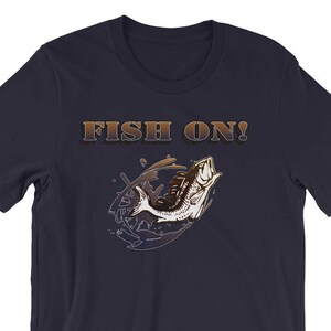 Fish On, Men's Lucky Fishing Shirt, Fishermen T-Shirt, Fishing Tee, Angler Shirt, Outdoorsman Shirt, Sportsman Shirt, Gift for Fisherman,