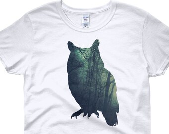 Eule Shirt, Womens T-Shirt, Wald Shirt, Eule Totem Tier Shirt, Eule Geist Tier Shirt, Eule Geschenk, Eule Liebhaber, Natur Shirt, outdoors Shirt, Eule