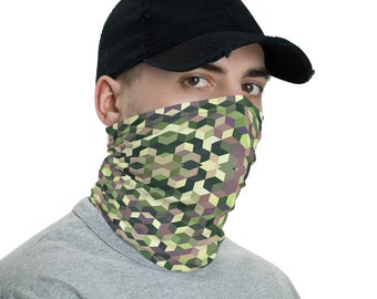 Digital Camo Face Mask, Mask Cover, Neck Gaiter, Facial Recognition Protection, Camouflage Mask, Bandana, Neck Warmer, Hunting Camo Mask