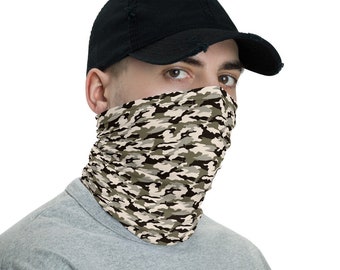 Fall Camo, Desert Camo, Face Mask, Hunting Camo, Camouflage Mask, Hunting Mask, Neck Gaiter, Reusable Mask, Headband, Bandana, Neck Warmer