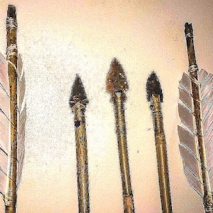 Set of seven Primitive Arrows, Bow Hunting Arrows, Archery Arrows, Traditional Arrows, Abo Replica Arrows, Custom Arrows Made To Order