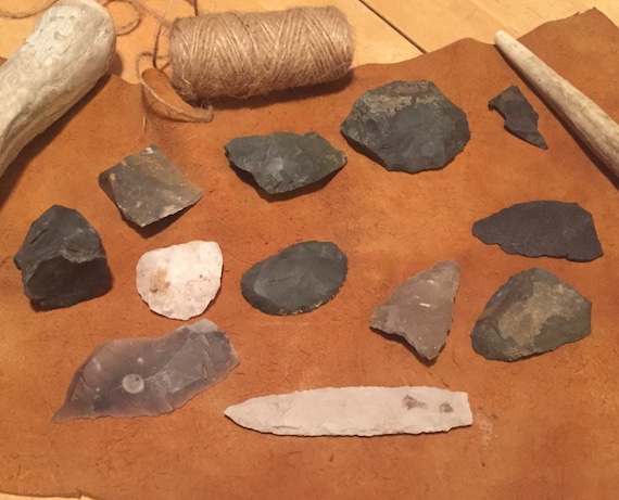 Paleoindian Tool Kit Museum Quality Display, Historically Accurate