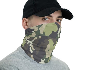 Camo Face Mask, Mask Cover, Camouflage Mask, Hunting Camo, Neck Gaiter, Reusable Mask, Fabric Mask, Headband, Bandana, Washable, Hunter Gift