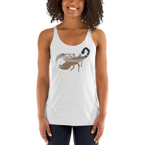 Scorpion Women&#39;s Razorback Tank Top | Desert-Inspired Graphic Tank | Edgy and Bold Fashion Statement | Lightweight Summer Top