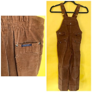 Girls 1970s vintage corduroy overalls by Choozie Brand image 1
