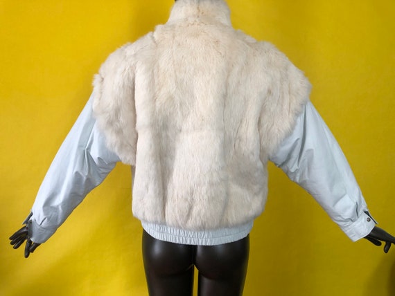 Leather Fur Vintage 80s Jacket and Vest - image 7