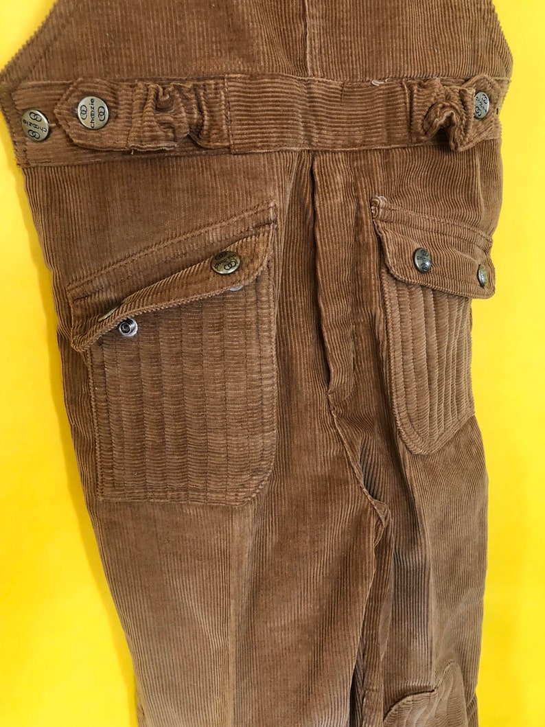 Girls 1970s vintage corduroy overalls by Choozie Brand image 5