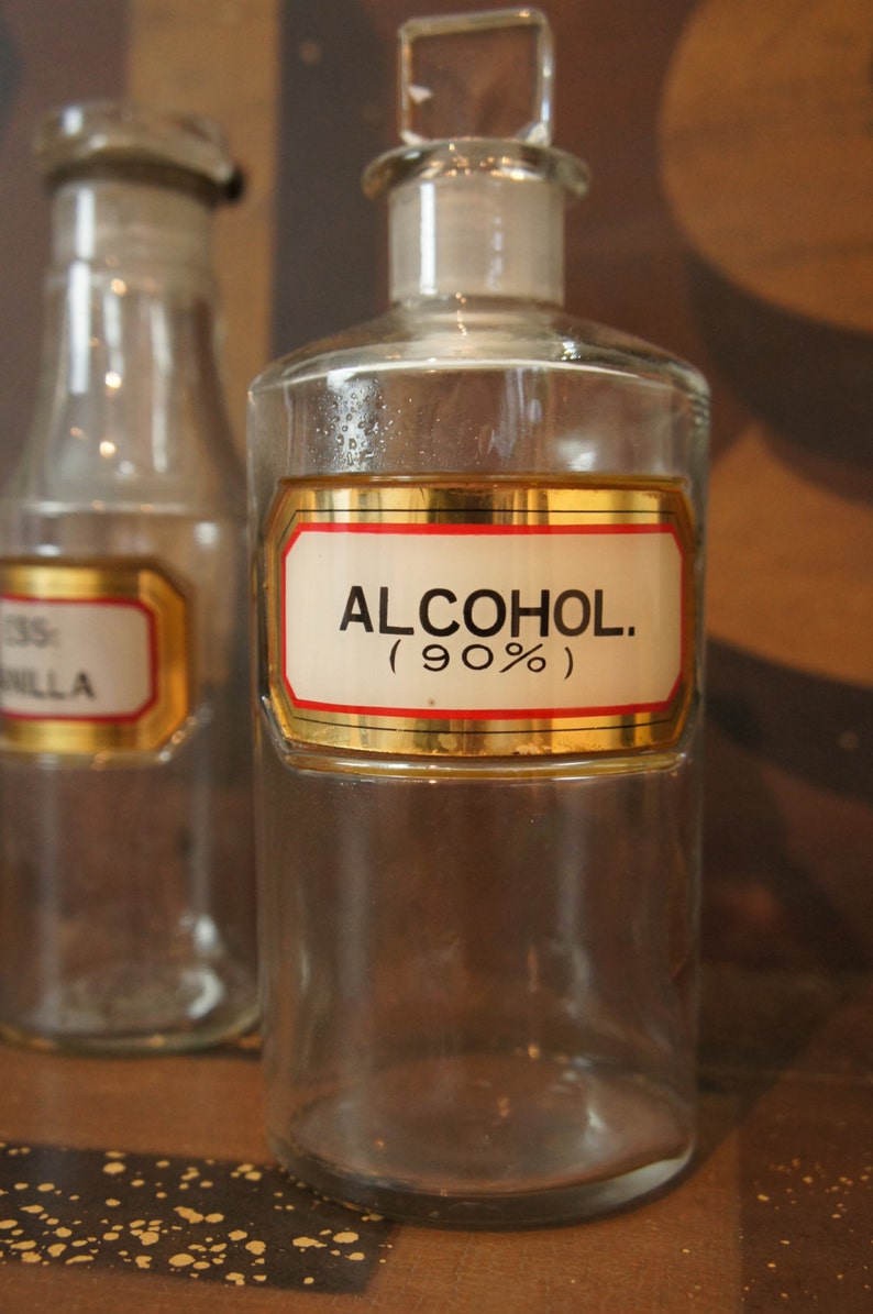 Große antike Apotheker Apotheke Flasche Jar selten Alkohol 90 Etsy