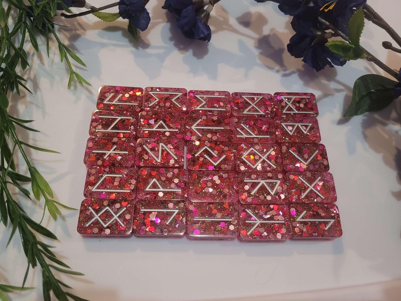 Runic Tile Set Resin Runes Set - Etsy