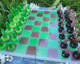 Set di scacchi colorato naturale