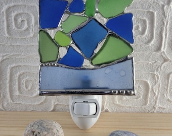 Nightlights - Stained Glass and Sea Glass