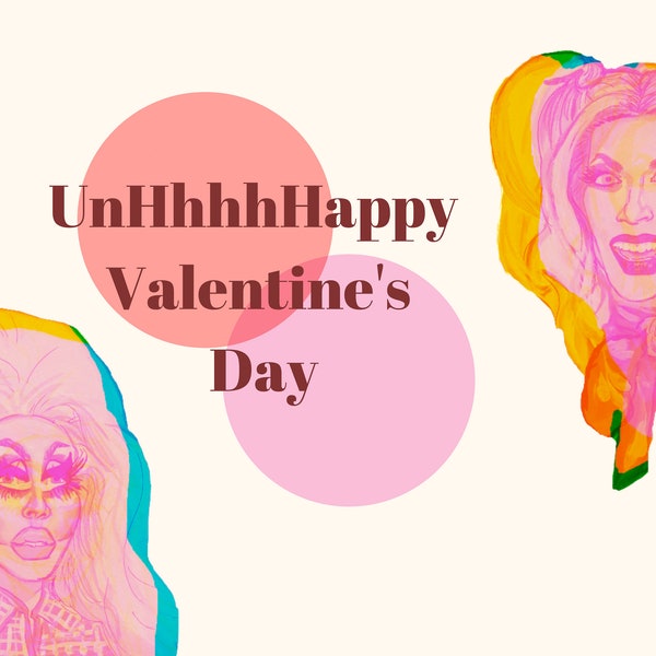 Pack of *THREE* Trixie & Katya Valentine's Day Post Cards -- UnHhhh