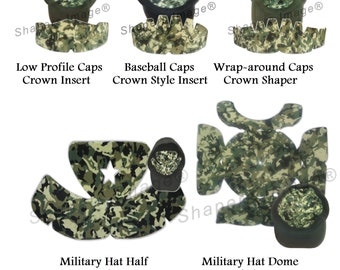 Wkładki do czapek w kamuflażu: bejsbolówki, czapki wojskowe