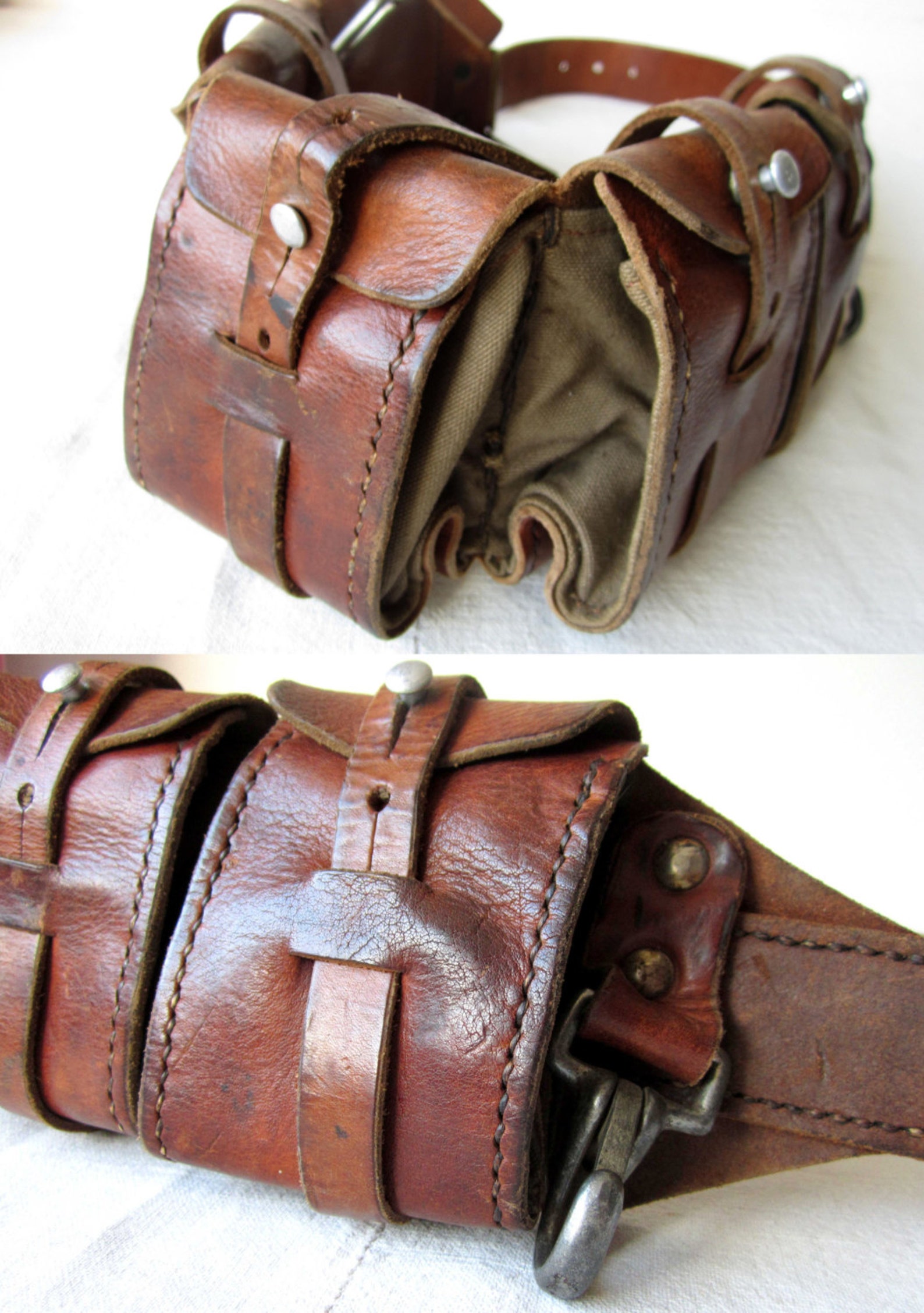Antique Swedish Army Bandolier / Cartridge Ammo Belt from | Etsy