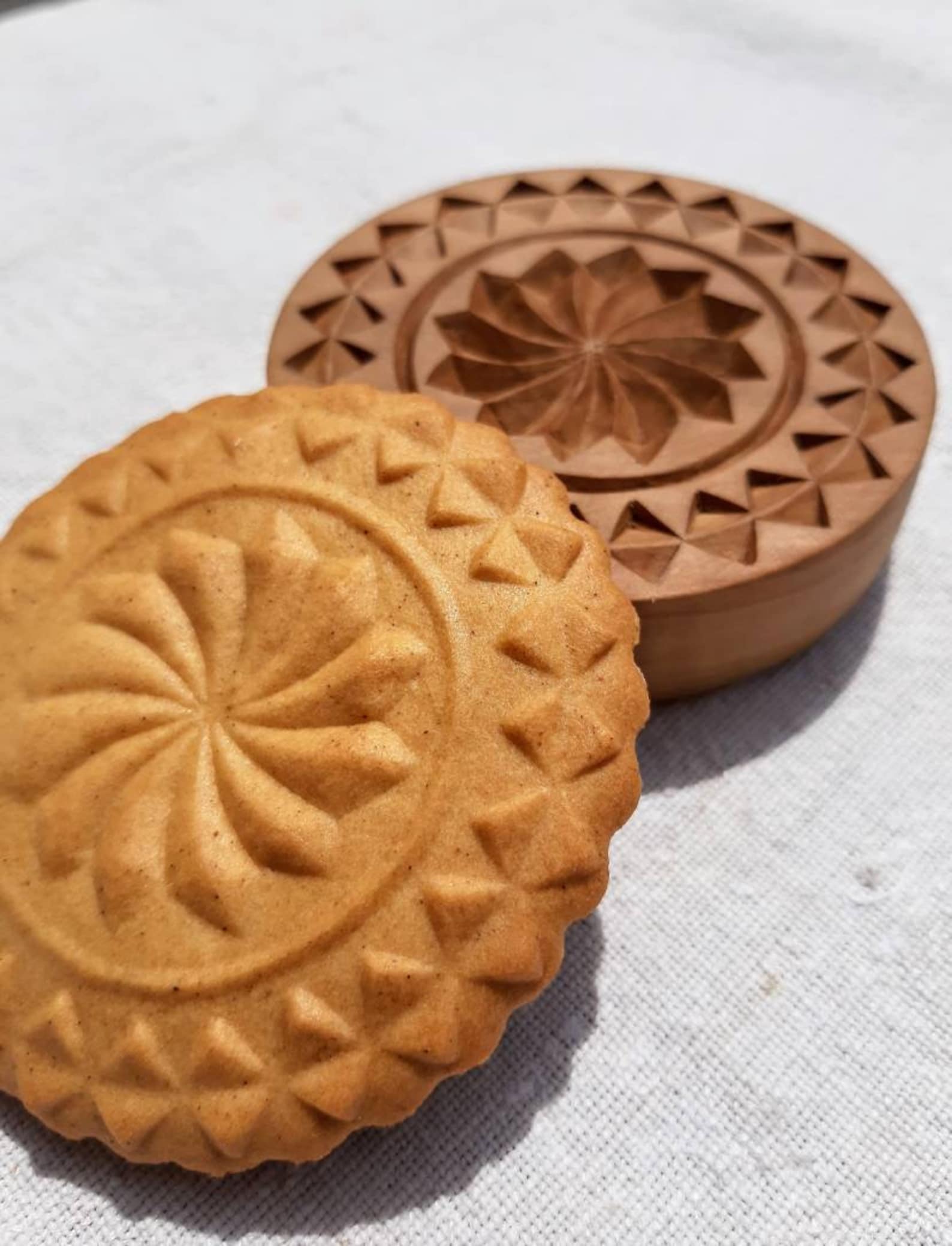 Hand Carved Wooden Cookie Mold Biscuit Mold Cookie Stamp Etsy