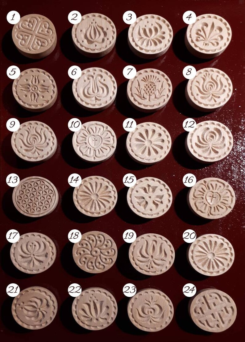 wooden cookie stamps