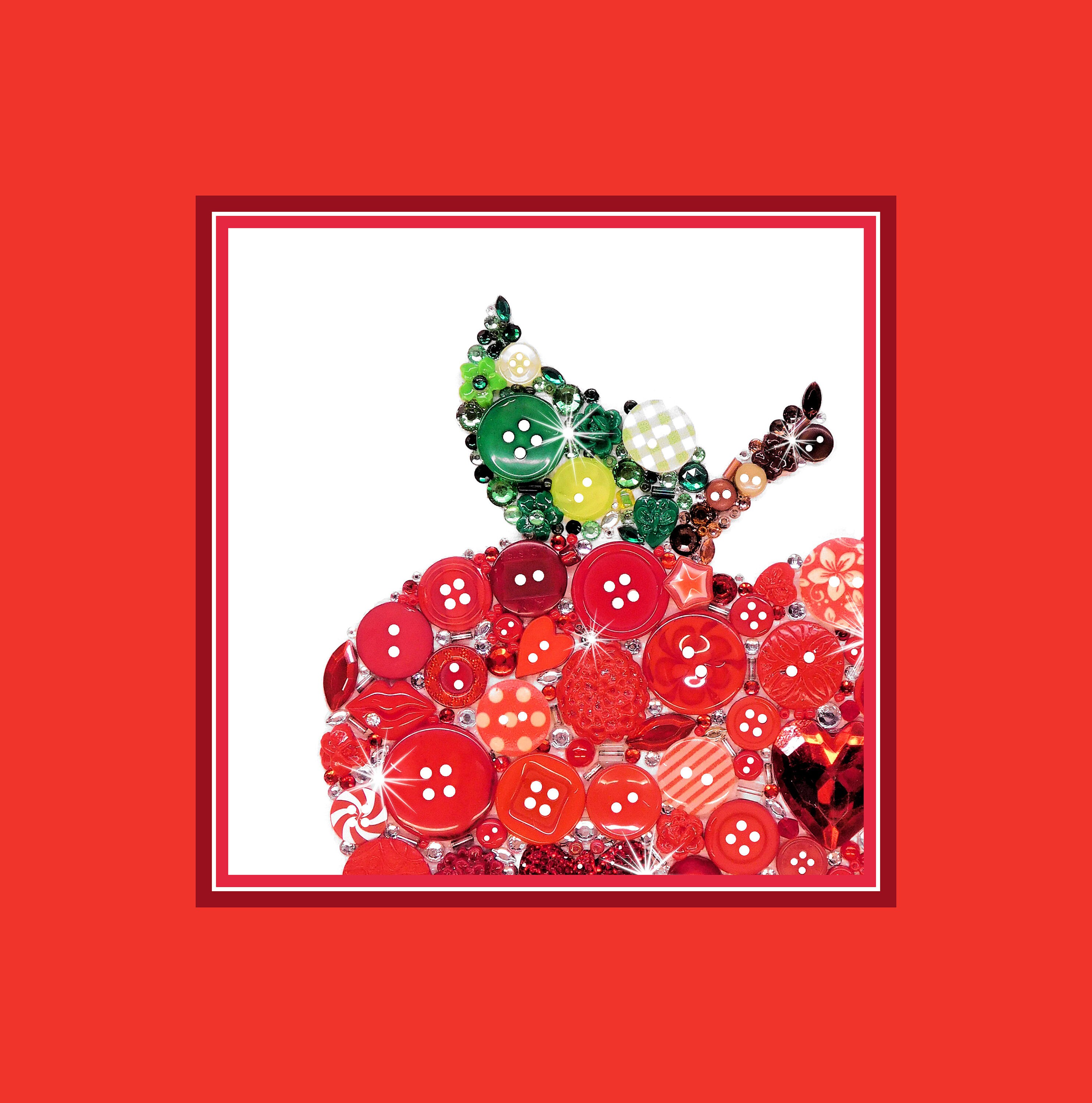 APPLE a DAY 142 8x10 Art Button Art Button Artwork Button - Etsy Canada