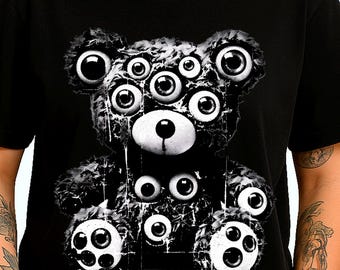 Weirdcore Bear T-Shirt | Eerie Teddy Bear Tee | Surreal Gothic Haunted Gift