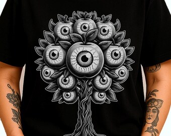 Odd Creepy Tree T-Shirt | Weirdcore Graphic Tee | Dark Cottagecore Gift