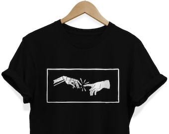 Skeleton Hand T-shirt | Death Touch Graphic Tee | Dark Goth Style Shirt