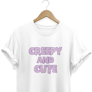 不気味でかわいいシャツ、闇かわいいTシャツ、パステルゴスの服、ニューゴスのトップス、ソフトグランジギフト、日本のストリートウェア