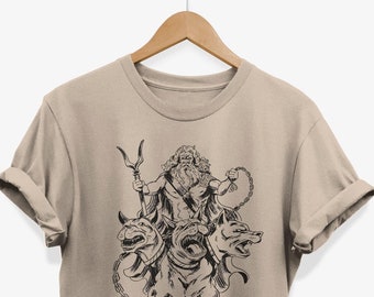 ハデス＆ケルベロスTシャツ：ギリシャ神話グラフィックTシャツ