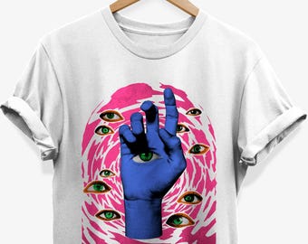 Psychedelic Eyeball T-shirt: Trippy Weirdcore Art Gift