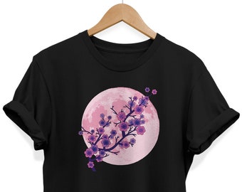 Sakura Shirt, Japan Art T-shirt, Japanese Aesthetic Clothing, Edgy Clothes, Floral Apparel, Urban Streetwear, Pop Culture Tees, Cheery tree