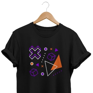 80s Geometric T-shirt: Retro Abstract Art Graphic Tee