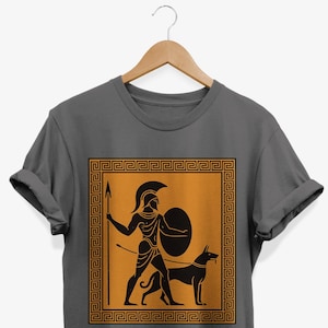Ares gud grekisk mytologi t-shirt, antikens Grekland grafisk t-shirt, olympisk gudom gåvor