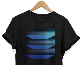 Maglietta con forme geometriche: maglietta grafica con arte astratta minimalista