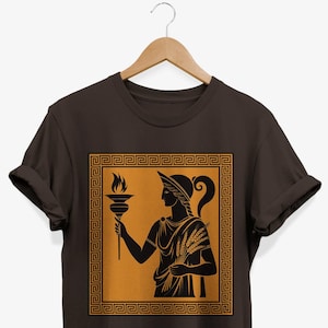 Demeter grekisk mytologi gudinna T-shirt, antikens Grekland keramikstil grafisk T-shirt, olympisk gudom gåvor