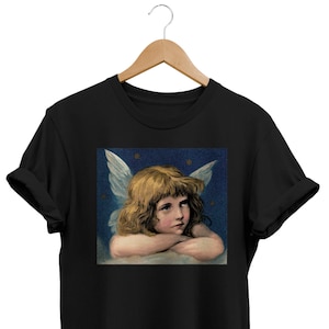 Aesthetic Angel shirt, Fallen Angel Cherub T-shirt, Soft Grunge Clothing, Retro Vintage 90s, Soft Girl Clothes, Renaissance Angelcore Gifts