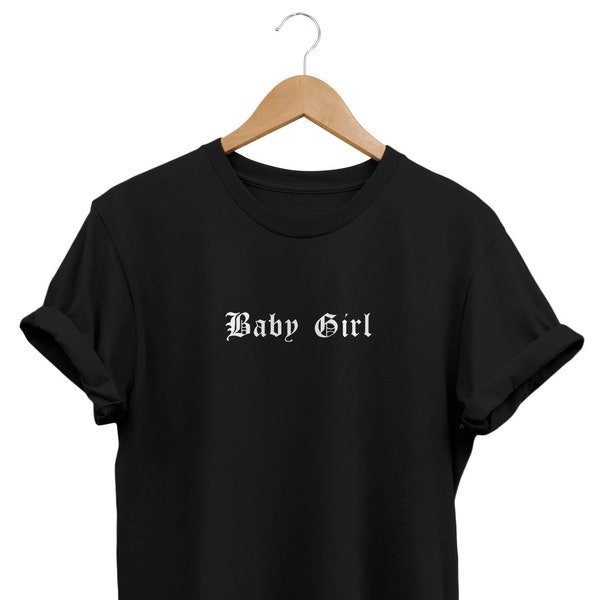 Baby Girl Shirt, Gothic Clothing, Pastel Goth T-shirt, Alternative Kleidung, Soft Grunge Clothes, Edgy Outfit, E-girl Fashion, E-boy Apparel