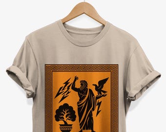 Zeus God Greek Mythology T-Shirt, Olympus God Gift, Ancient Greece Graphic Tee